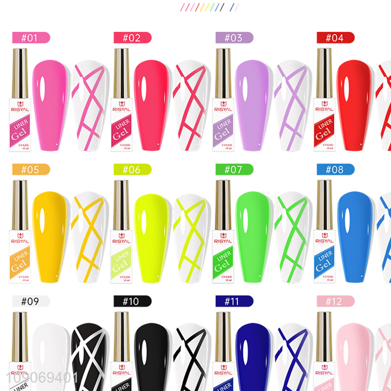 Online wholesale pearlescent solid color liner gel set