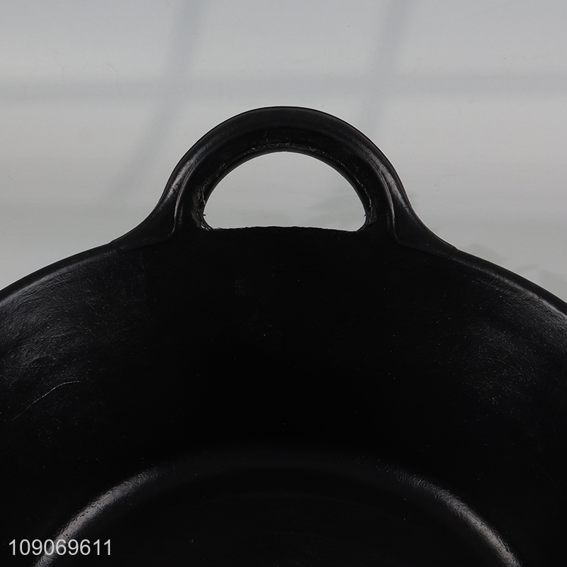 High Quality Round Rubber Pan Animal Feeder Utility Bucket with Handles