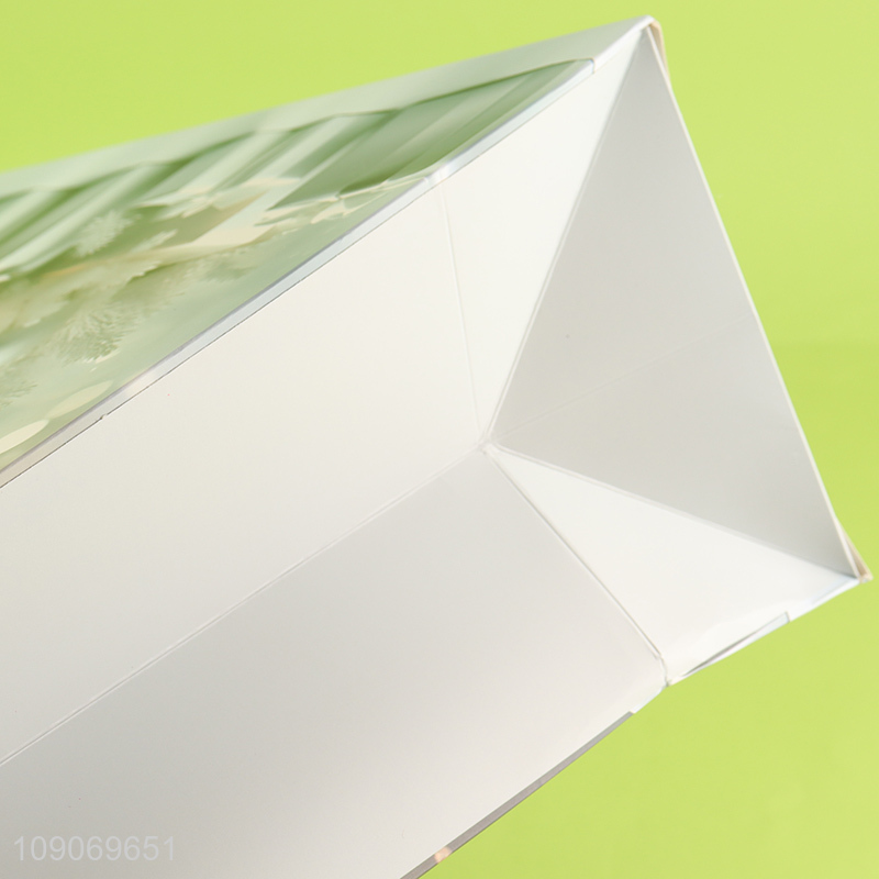 New arrival xmas tree pattern gifts packaging paper bag tote bag