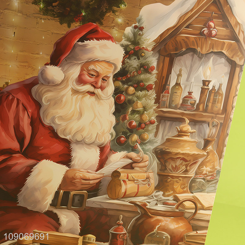 Factory price Santa Claus gifts packaging paper bag tote bag