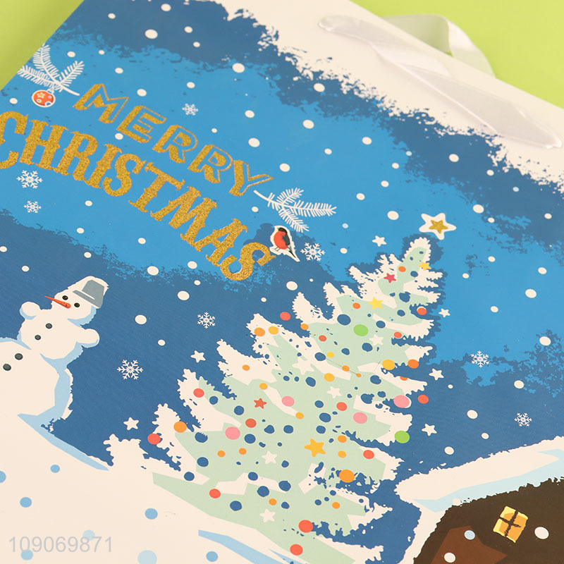 Hot items merry christmas gifts packaging paper bag tote bag