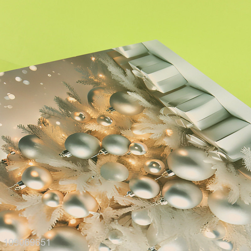 New arrival xmas tree pattern gifts packaging paper bag tote bag