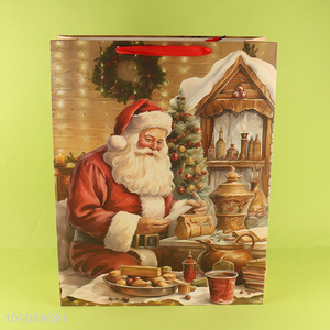Factory price Santa Claus gifts packaging paper bag tote bag