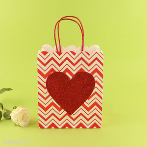 Top products heart pattern eco-friendly gifts packaging paper bag