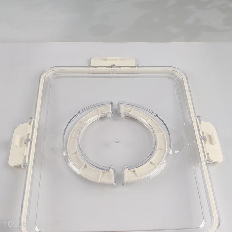 High Quality Divided Plastic Refrigerator Organizer with 3 Removable Colanders