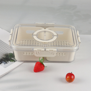 Good Quality 2-Compartment Divided Refrigerator Organizer Food Storage Container