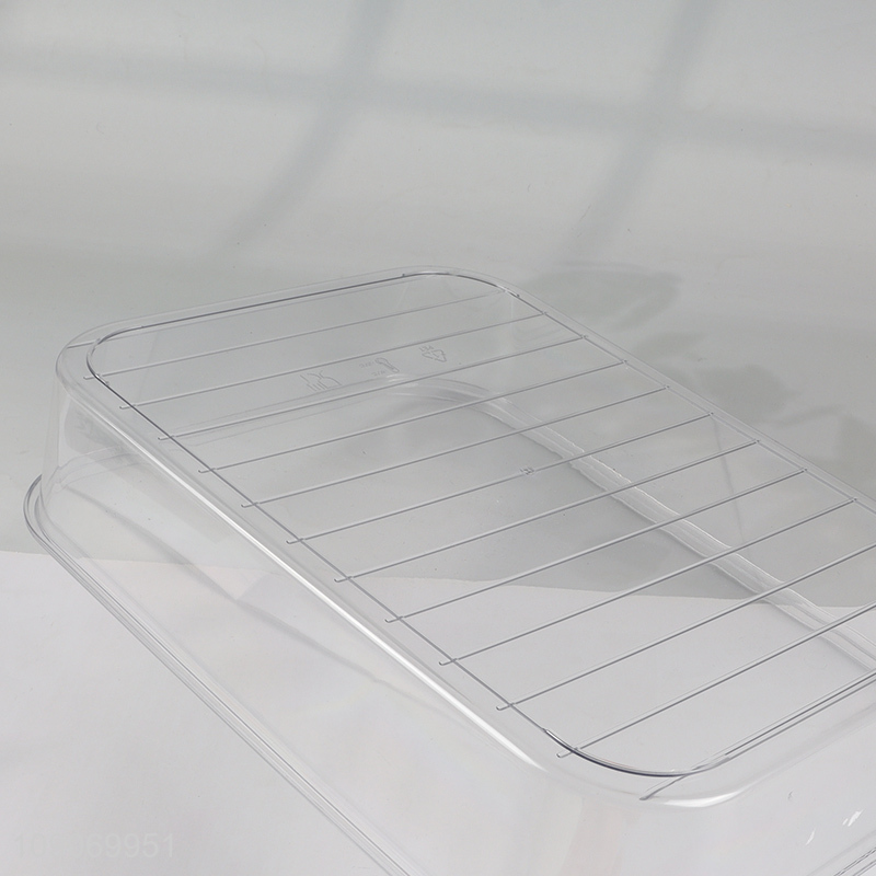 New Arrival Divided Plastic Refrigerator Organizer with 1 Removable Colander