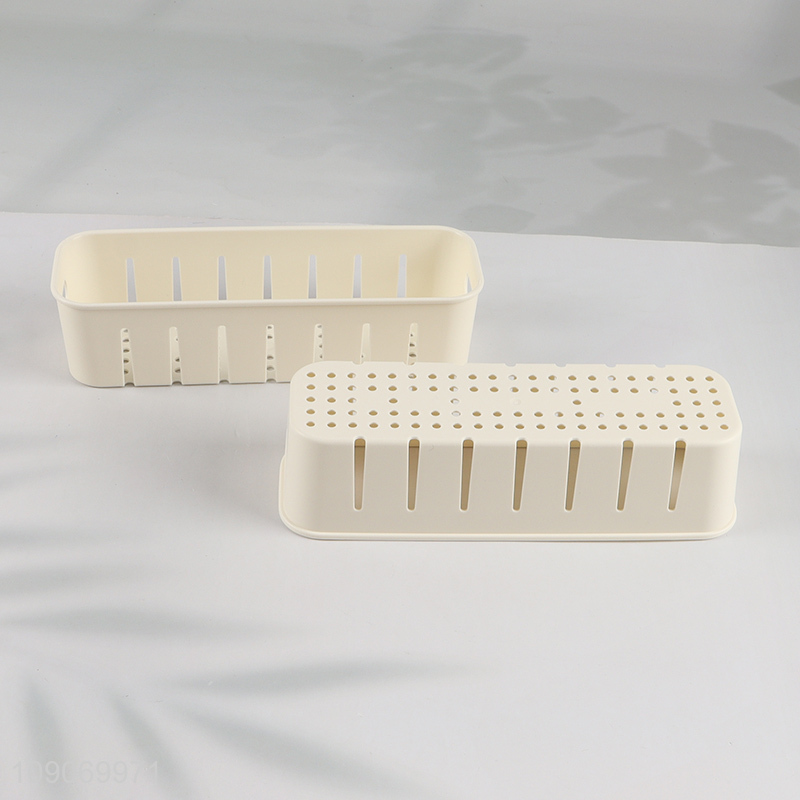 Factory Supply 2-Compartment Divided Refrigerator Organizer Food Storage Container