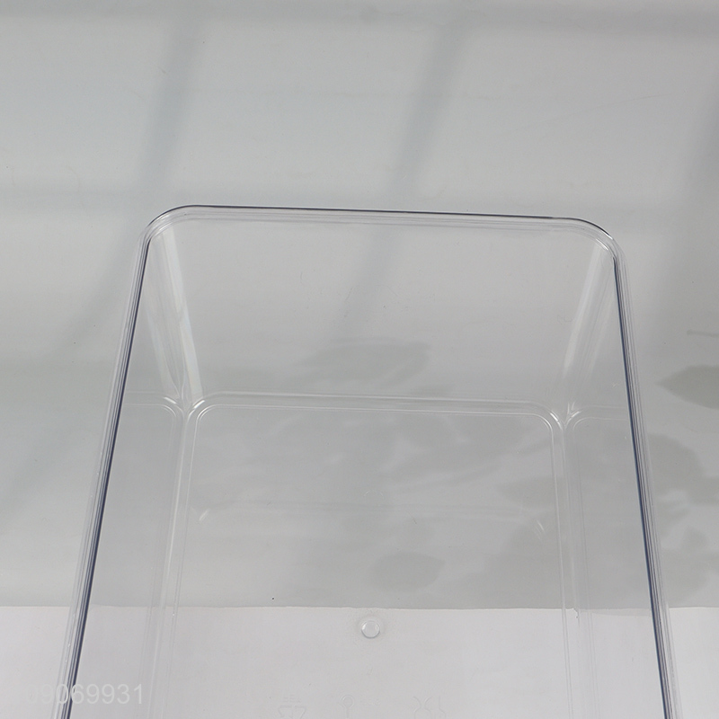 High Quality Divided Plastic Refrigerator Organizer with 3 Removable Colanders