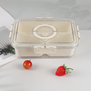 High Quality 3-Compartment Divided Refrigerator Organizer Food Storage Container