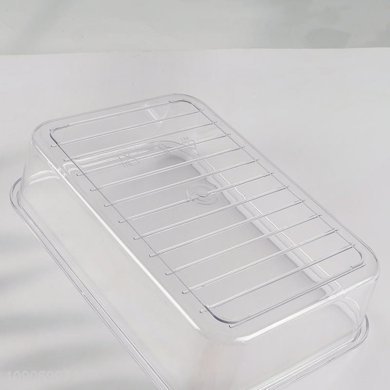 Factory Supply 2-Compartment Divided Refrigerator Organizer Food Storage Container