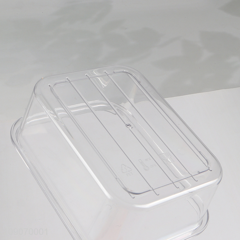 Factory Wholesale Divided Plastic Refrigerator Organizer with 1 Removable Colander