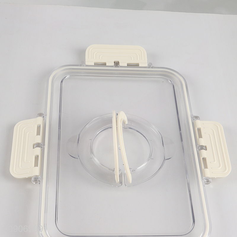 New Product 2-Compartment Divided Refrigerator Organizer Food Storage Container