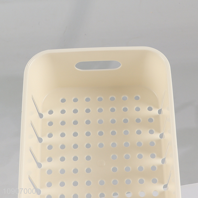 Factory Wholesale Divided Plastic Refrigerator Organizer with 1 Removable Colander