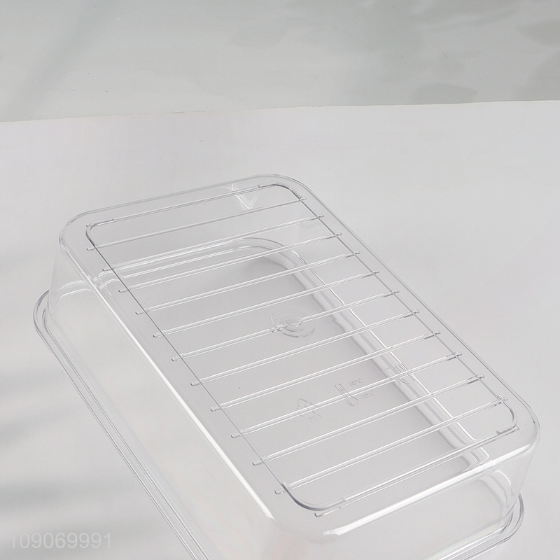 New Product 2-Compartment Divided Refrigerator Organizer Food Storage Container