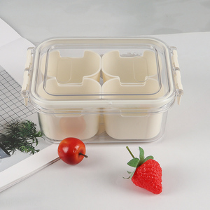 Factory Price 4-Compartment Divided Refrigerator Organizer Food Storage Container