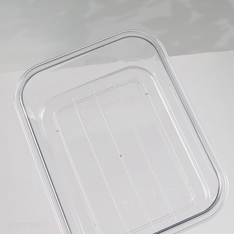 Factory Wholesale Divided Plastic Refrigerator Organizer with 1 Removable Colander