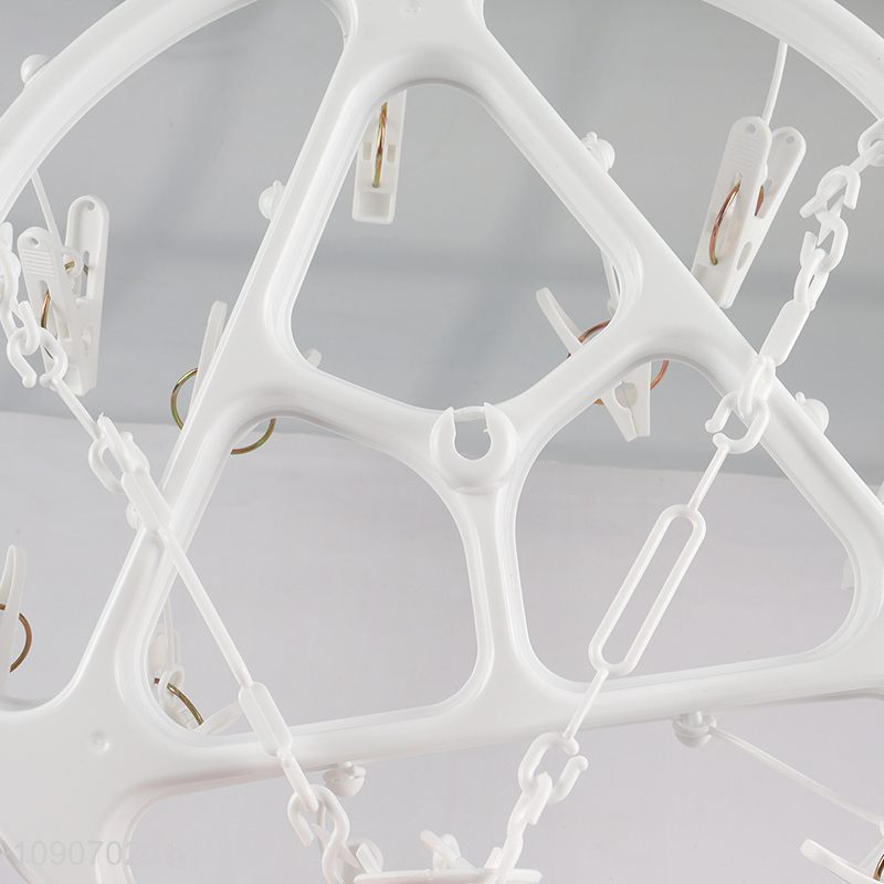 New Arrival Clothes Drying Rack Underwear Hangers with 15 Clips