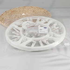 China Wholesale Clothes Drying Rack Underwear Hangers with 18 Clips