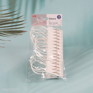 New Product 15 Packs Plastic Clothes Pegs Windproof Clothespins Set