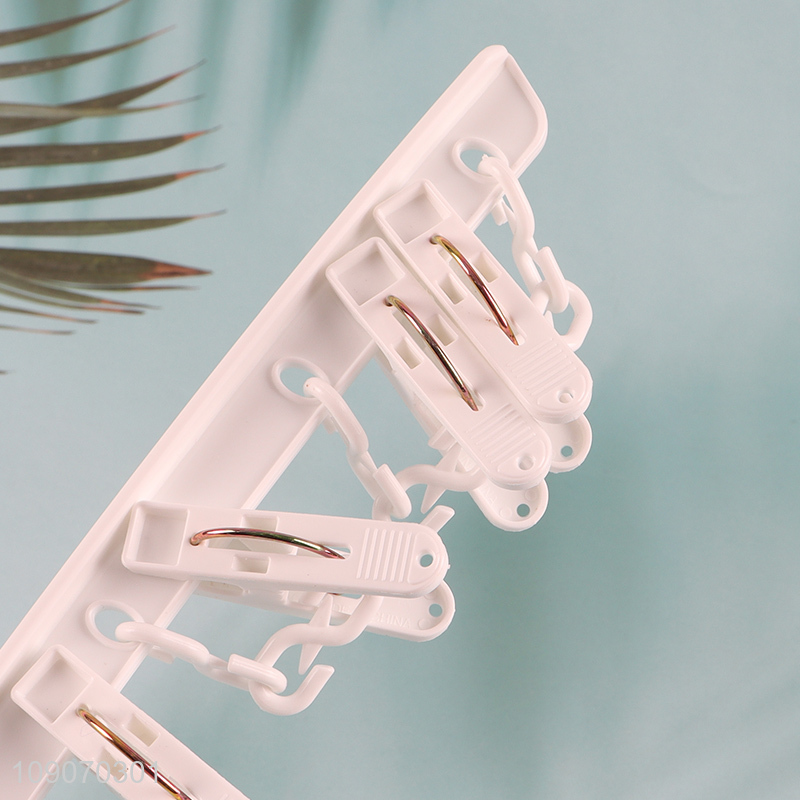 Online Wholesale Clothes Drying Rack Underwear Hangers with 8 Clips