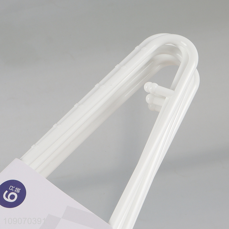 Factory Price 6 Packs Heavy Duty Space Saving Plastic Clothes Hangers