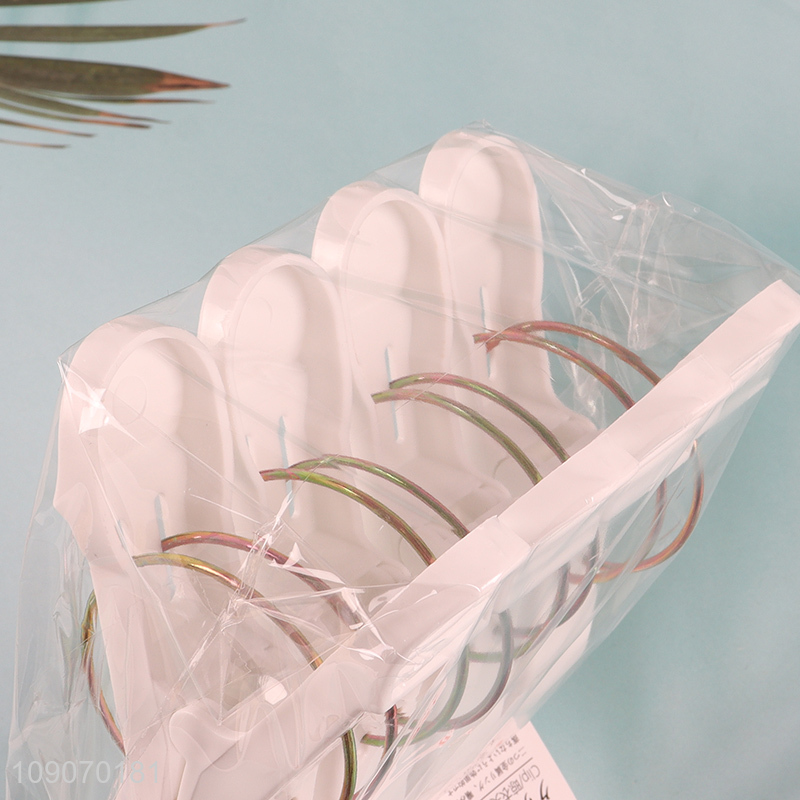 Good Quality 4 Packs Plastic Clothes Pegs Outdoor Laundry Clips