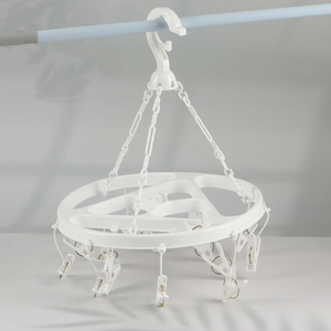 New Arrival Clothes Drying Rack Underwear Hangers with 15 Clips