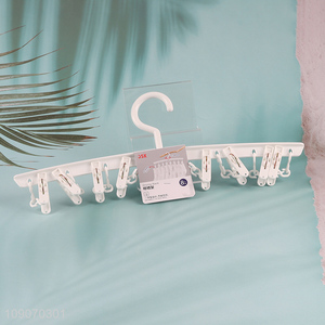 Online Wholesale Clothes Drying Rack Underwear Hangers with 8 Clips