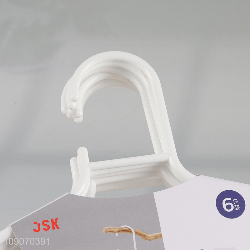 Factory Price 6 Packs Heavy Duty Space Saving Plastic Clothes Hangers