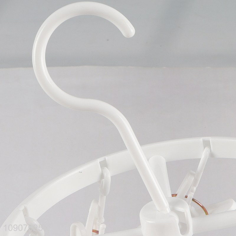 Factory Supply Clothes Drying Rack Underwear Hangers with 8 Clips