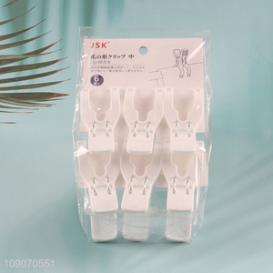 Factory Supply 6 Packs Plastic Clothes Pegs Durable Clothespins Set