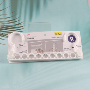 New Product 9-Slot Space Saving Plastic Clothes Hanger Closet Organizer