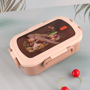 Popular products cartoon school kids portable plastic lunch box