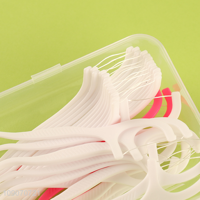 Online wholesale 30pcs portable dental floss toothpick