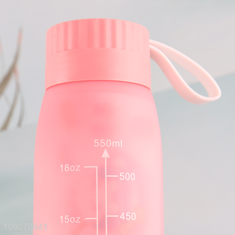 New arrival portable plastic sports water bottle with handle