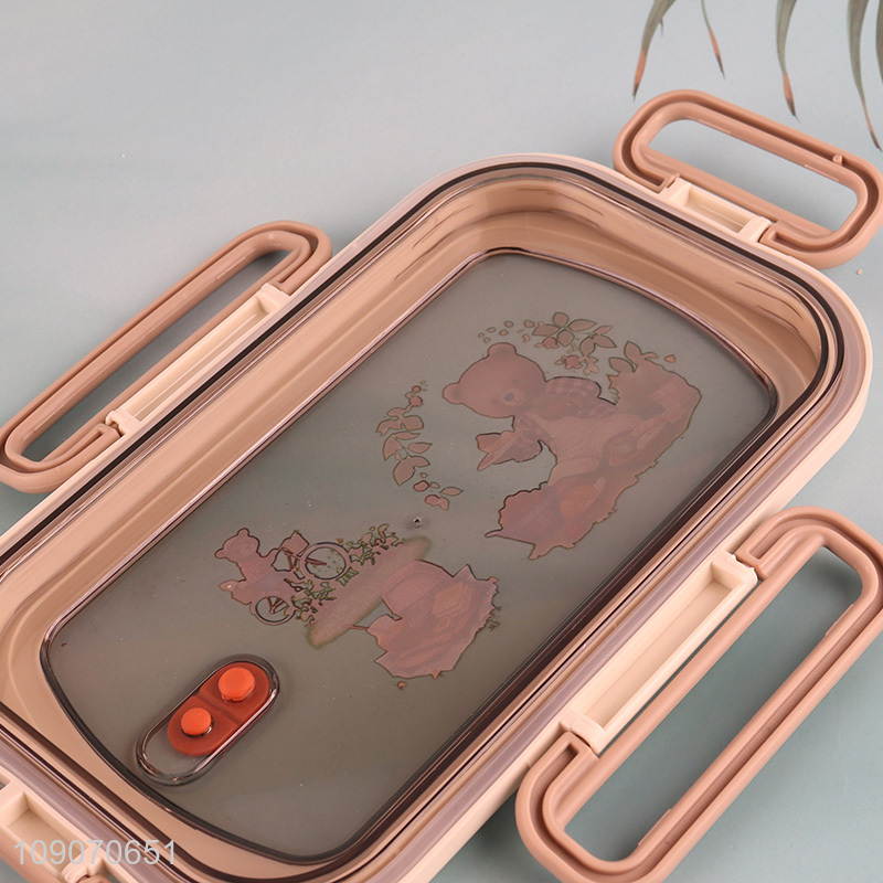 Popular products cartoon school kids portable plastic lunch box