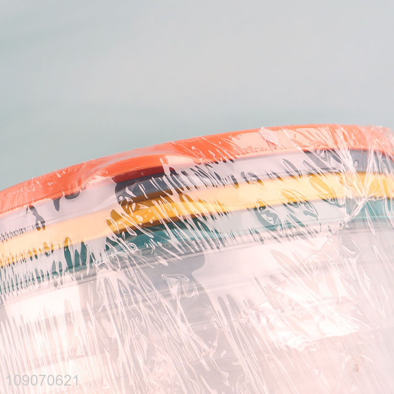 China factory round 4pcs plastic storage box crisper box set