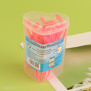 Good selling 30pcs oral care dental floss toothpick wholesale