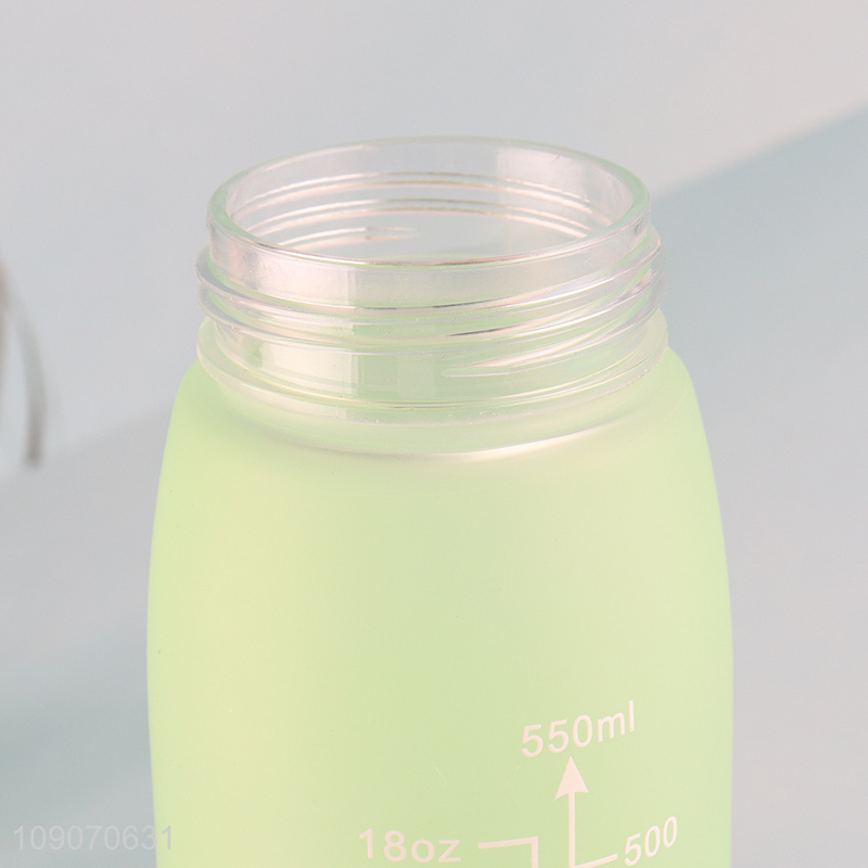 Best selling portable 550ml plastic water bottle drinking bottle wholesale