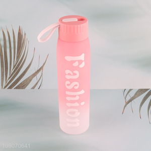 New arrival portable plastic sports water bottle with handle