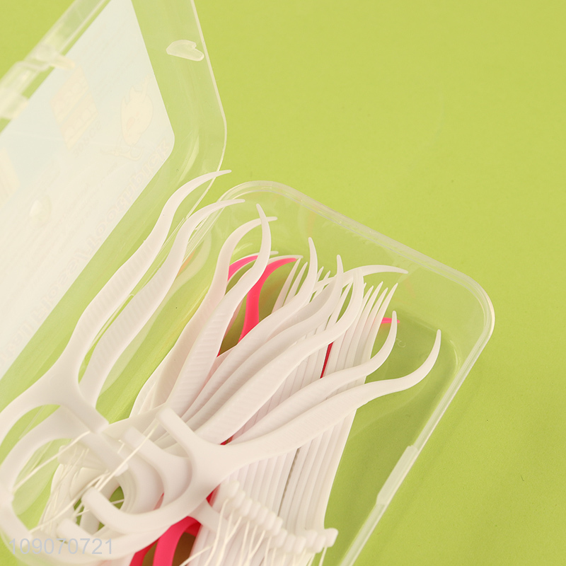 Online wholesale 30pcs portable dental floss toothpick