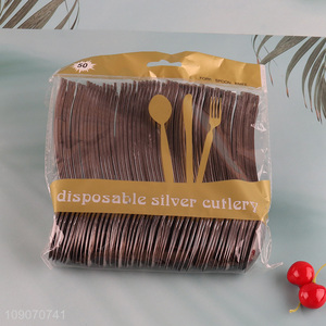 Low price 50pcs disposable plastic cutlery spoon set for sale