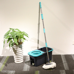 Factory Supply Microfiber Spin Mop and Bucket Set for Hardwood & Tile