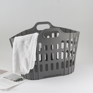 New Arrival Folding Plastic Laundry Hamper Multipurpose Plastic Storage Basket