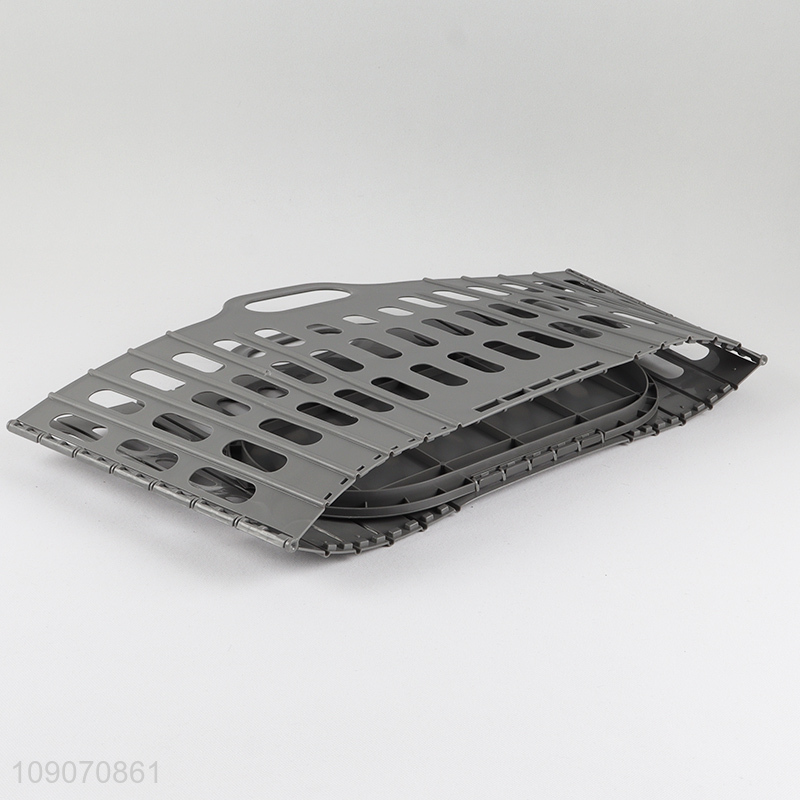 New Arrival Folding Plastic Laundry Hamper Multipurpose Plastic Storage Basket