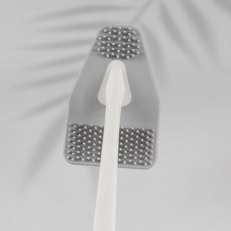 New Product Flexible Toilet Bowl Brush and Holder Set for Bathroom