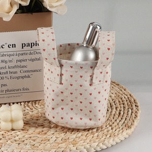 New Product Heart Printed Canvas Storage Basket Fabric Storage Bucket