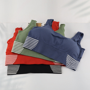 Hot selling multicolor women shockproof women sports yoga bra wholesale