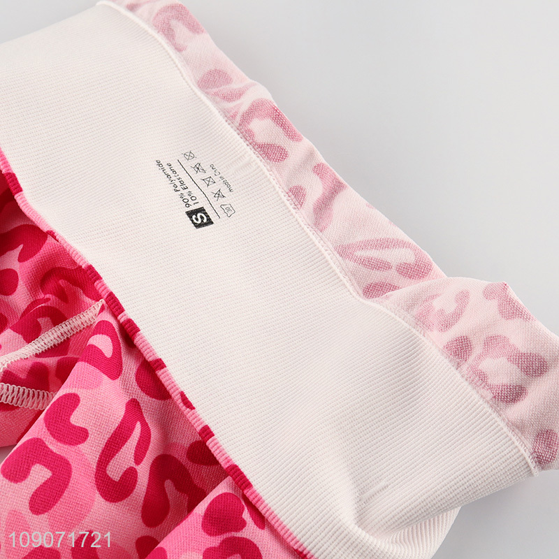 Online wholesale Leopard print fashionable breathable women yoga pants